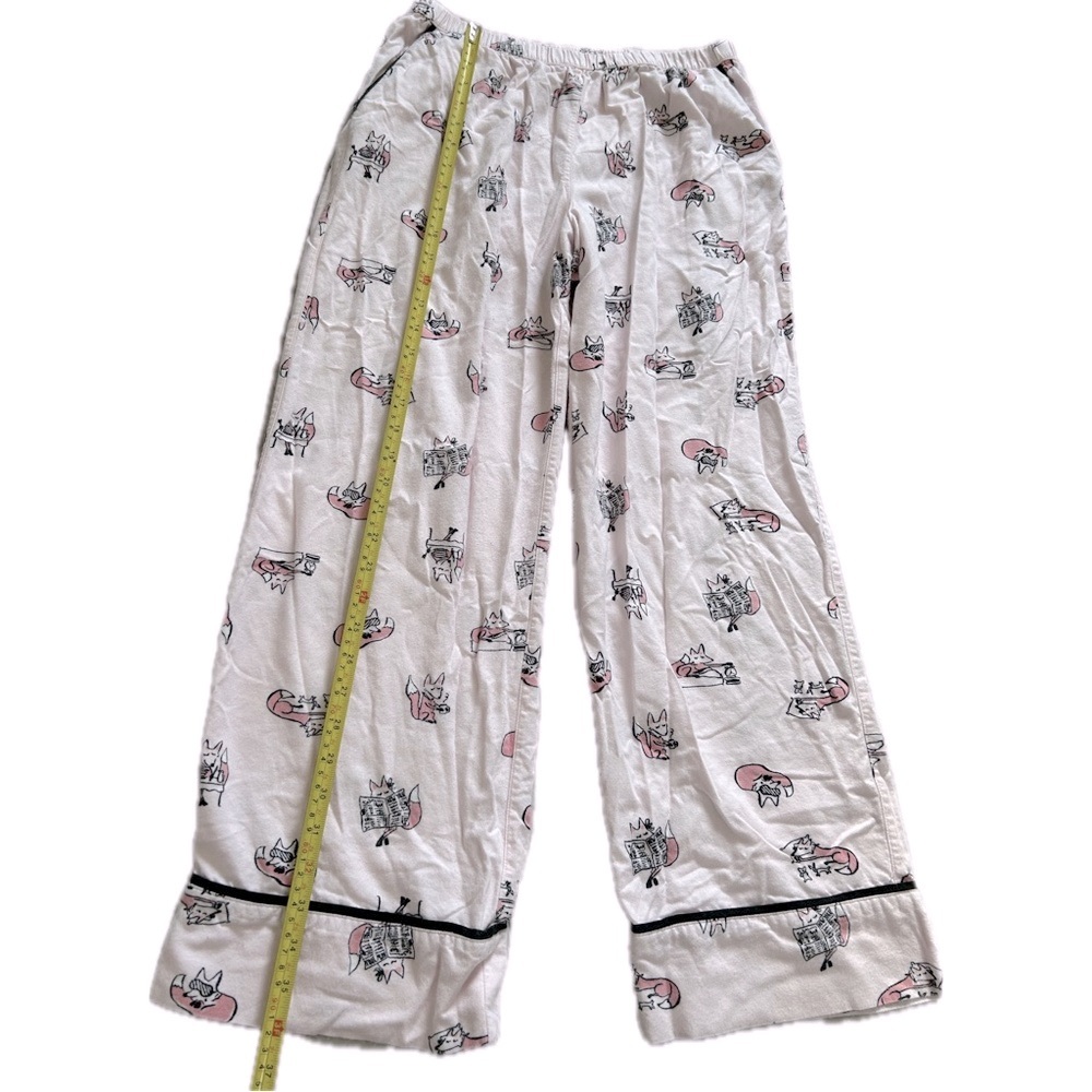 Kate Spade Foxy Lady Pink and Black Print Pajama Set Size Medium - Picture 7 of 11